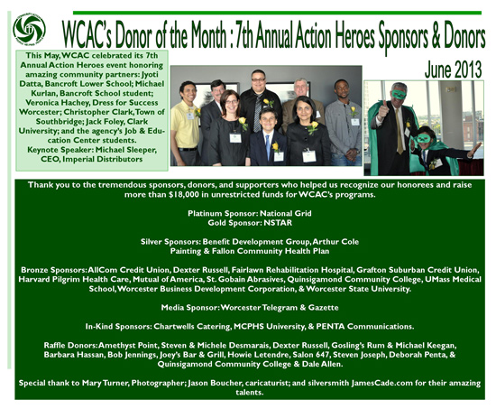 Donor of the Month - June 2013
